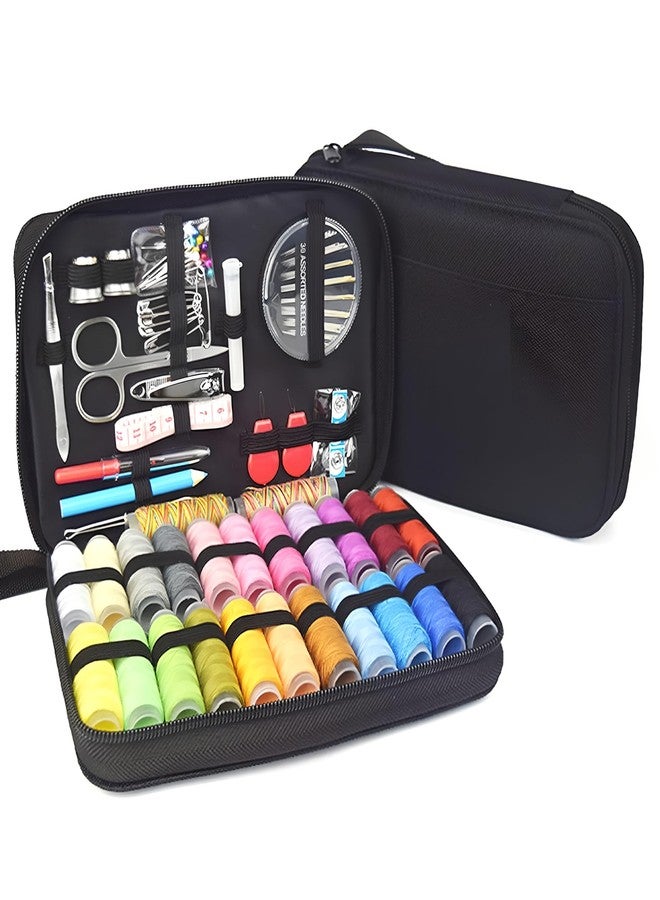 NFI essentials 84 Pcs Sewing Kit Stiching Set Tailor Thread Box Travel DIY Accessories Needles, Thread, Sewing Tools, Sui Dhaga All in One Combo Tailoring Materials - Image 1